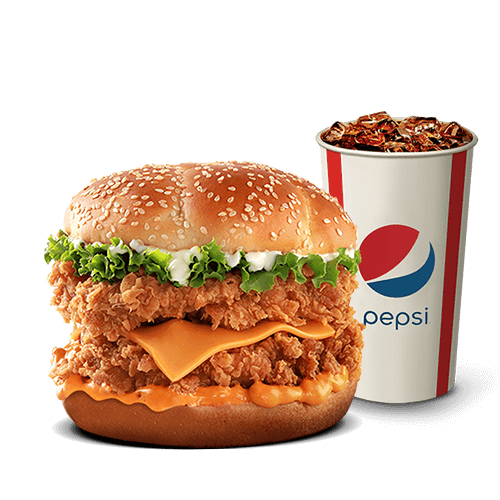 Double Cheese Zinger Burger